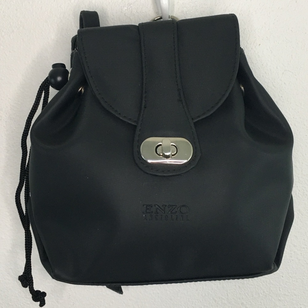 Enzo Angiolini | Black Mini Backpack
